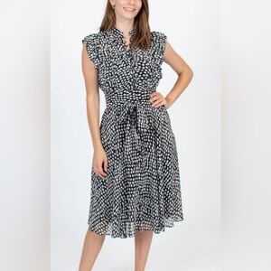 Club Monaco Saffra Printed Ruffle Dress